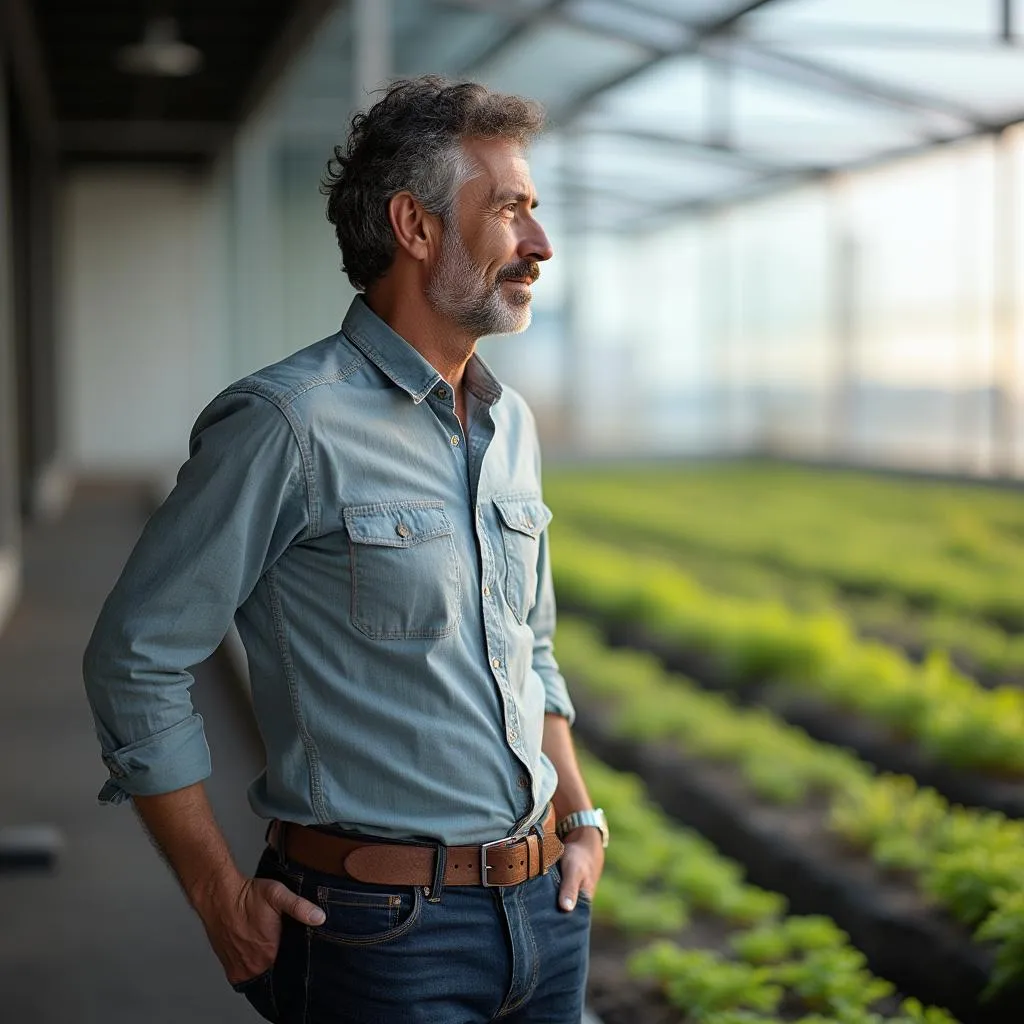 Gerente de empresa agroindustrial dando testimonio